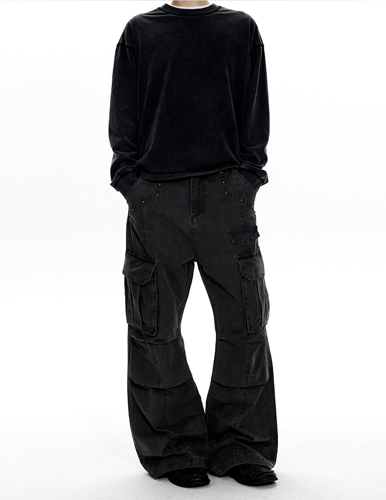 MADWITCH MULTI-POCKET PLEATED WORK PANTS #Z044