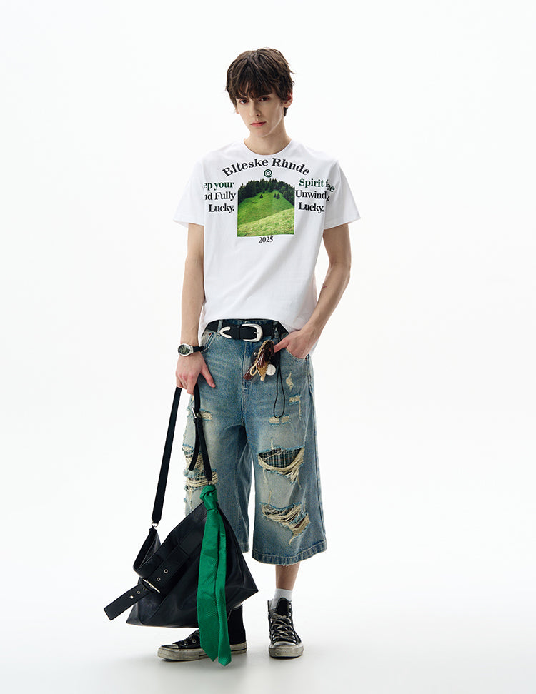 MADWITCH BOXY CROPPED TEE #L893