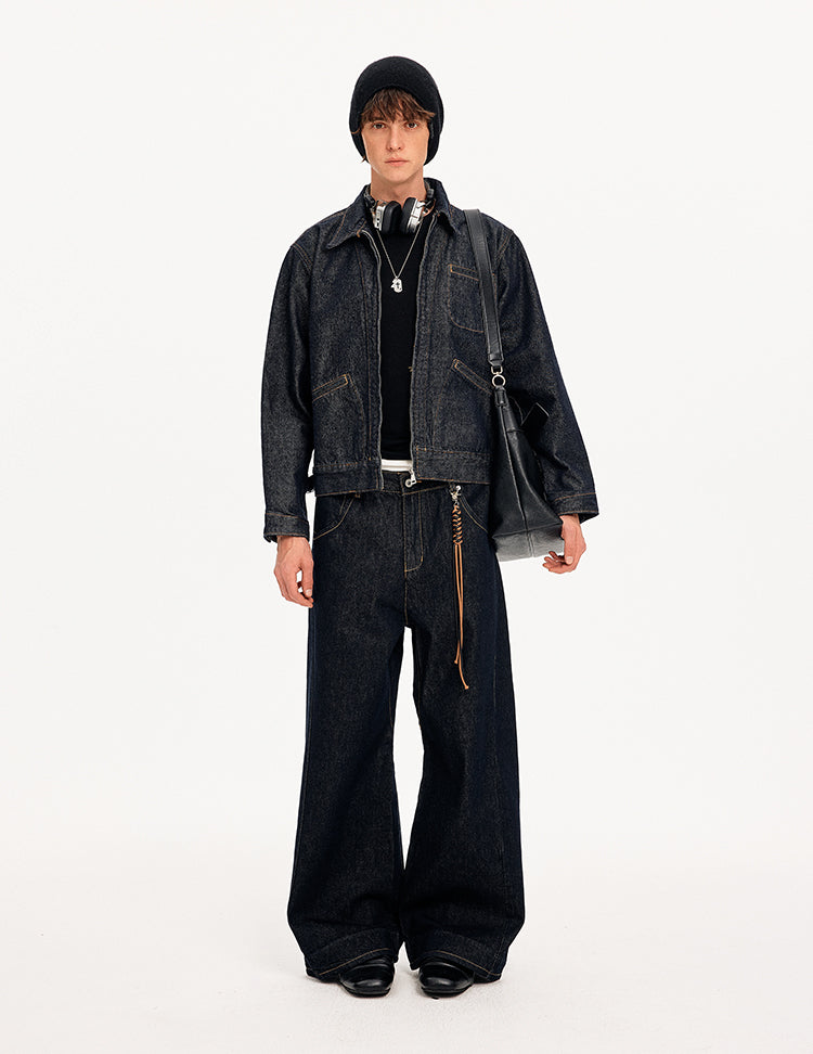 MADWITCH RAW DENIM MULTI-POCKET JACKET #CW1337
