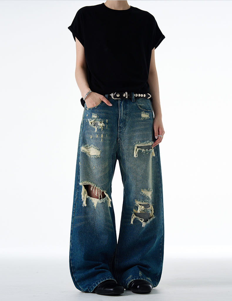 MADWITCH RIPPED DENIM PANTS #DR9691