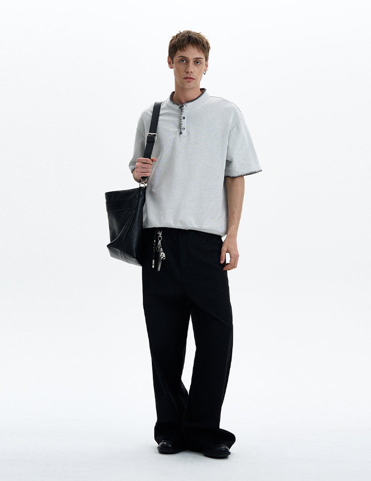 MADWITCH HENLEY NECK TEE #C1699X25