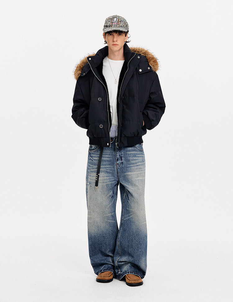 MADWITCH HOODED MINIMALIST DOWN JACKET #630321