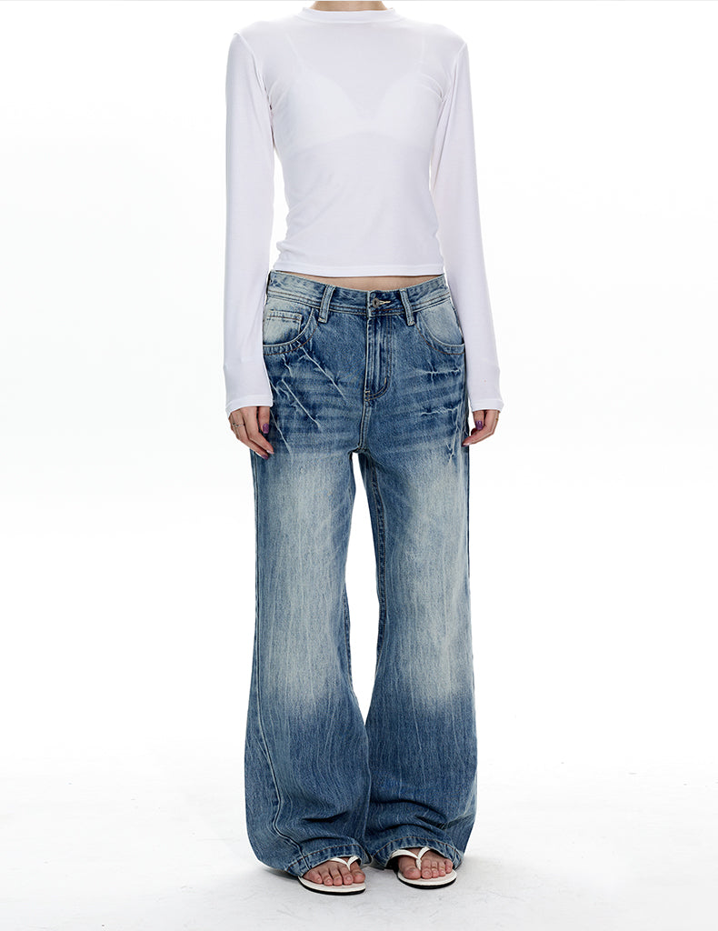 MADWITCH LIGHTNING WASH FLARE JEANS #CN5561