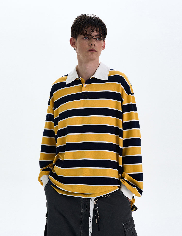 MADWITCH COLORBLOCK STRIPED LONG SLEEVE TEE #T56