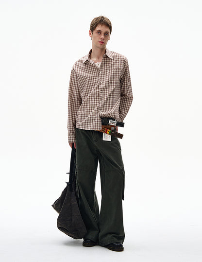 MADWITCH CHECKERED LONG SLEEVE SHIRT #RC86