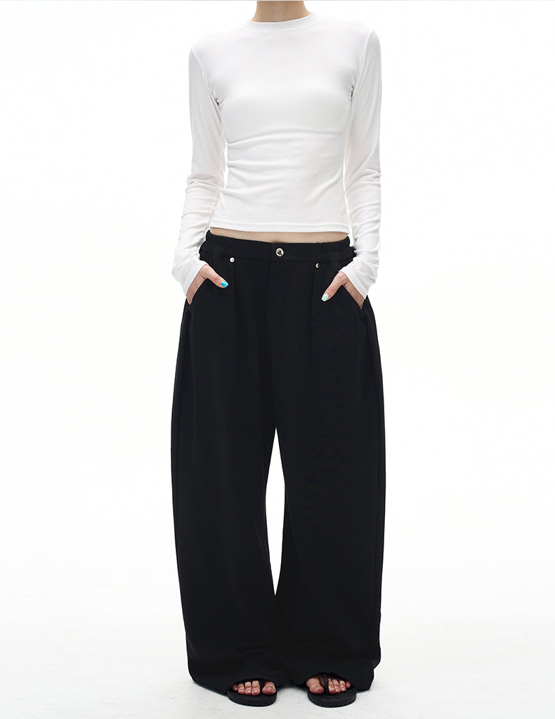 MADWITCH GREY WIDE LEG SWEATPANTS #C959