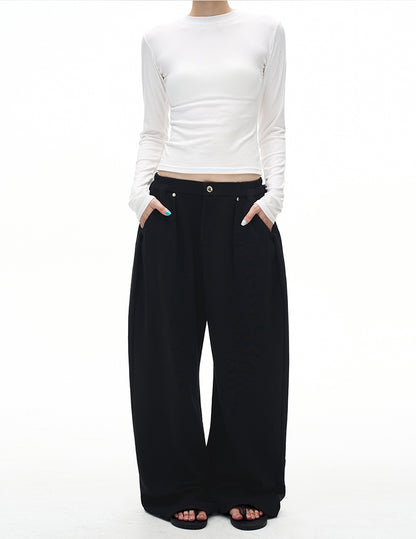 MADWITCH GREY WIDE LEG SWEATPANTS #C959