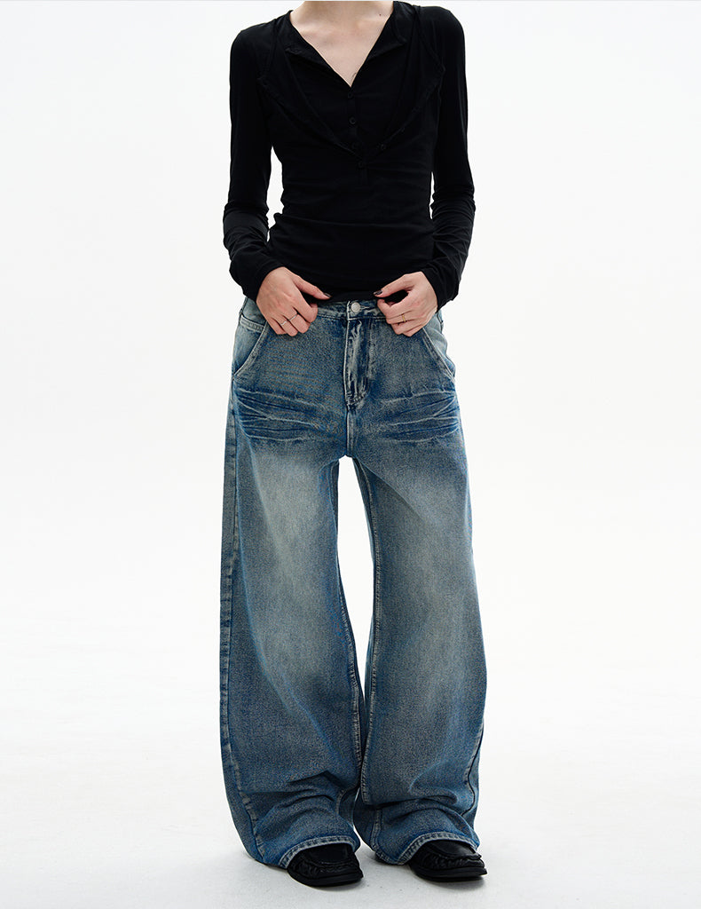 MADWITCH CRACK STRAIGHT DENIM #G6426