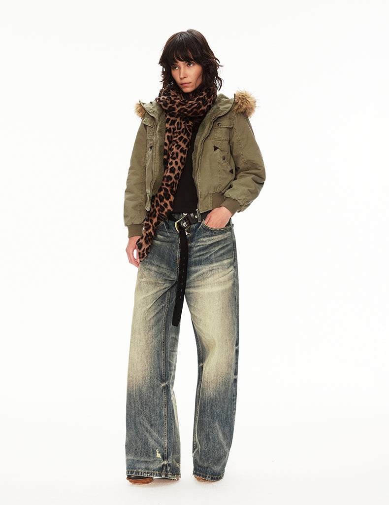 MADWIT DISTRESSED WIDE JEANS #GD006