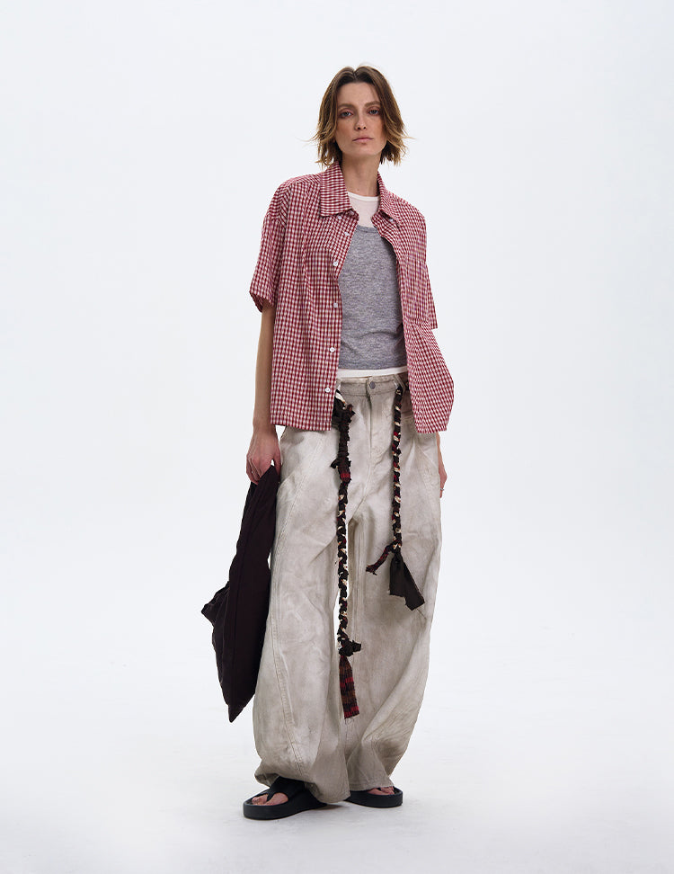 MADWITCH VINTAGE PLAID SHIRT #CR213