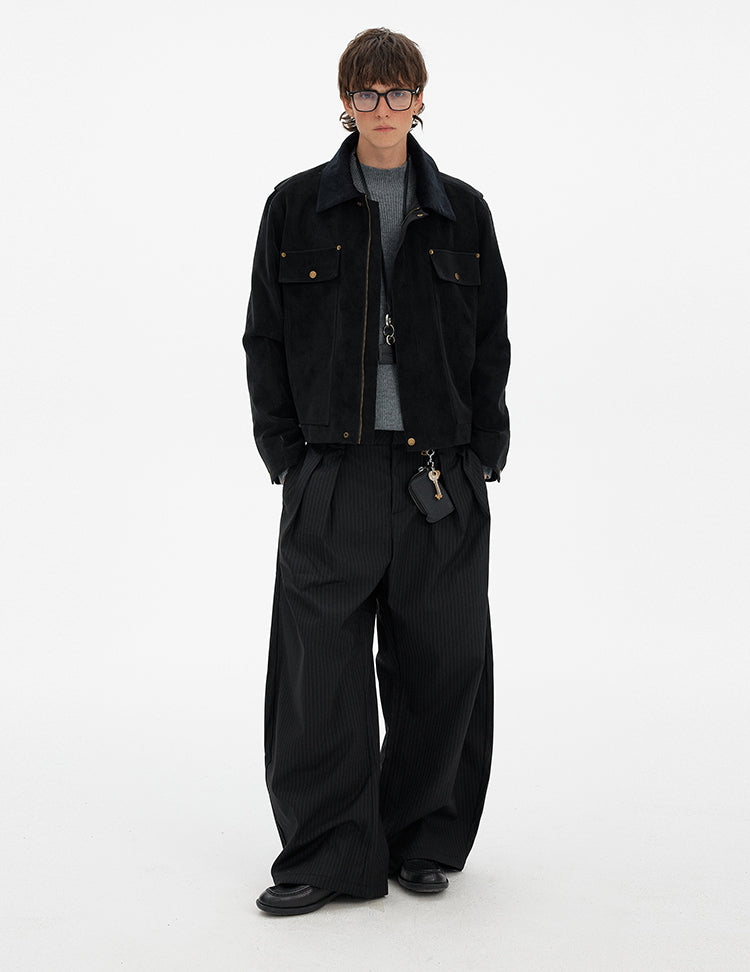 MADWITCH DECONSTRUCTED SUEDE CORDUROY JACKET #Y25203