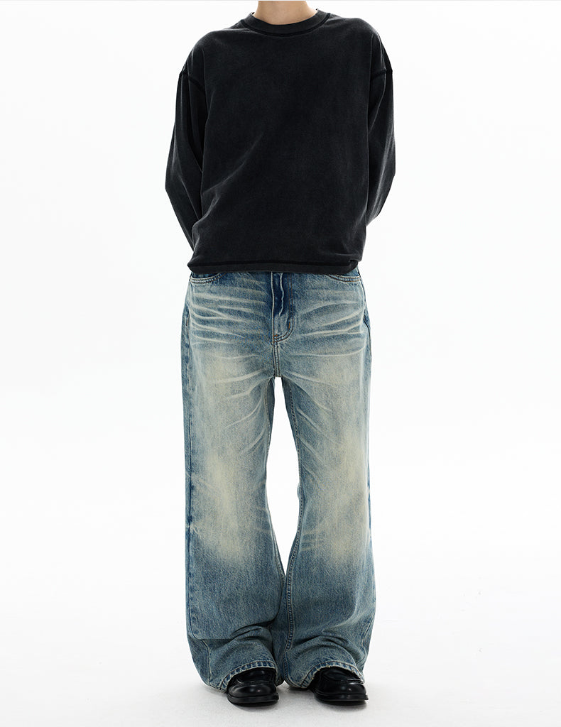 MADWITCH VINTAGE WASHED STRAIGHT JEANS #GP9768