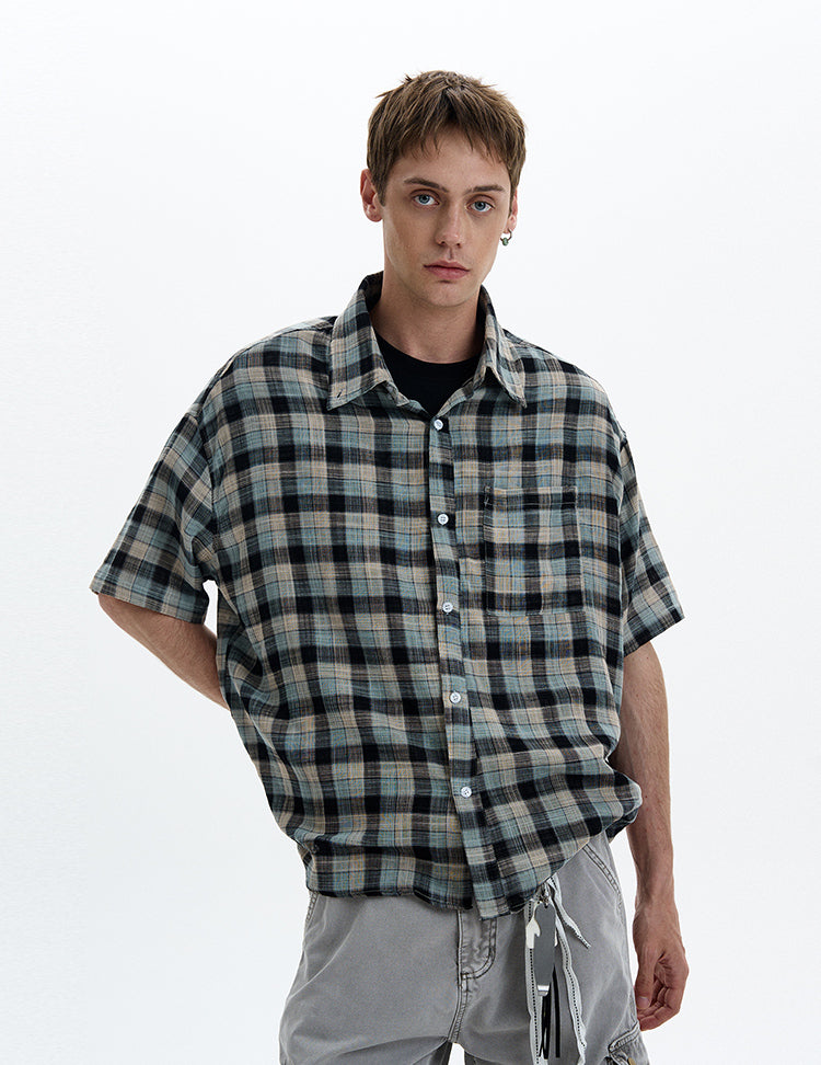 MADWITCH PLAID CASUAL SHIRT #CR236