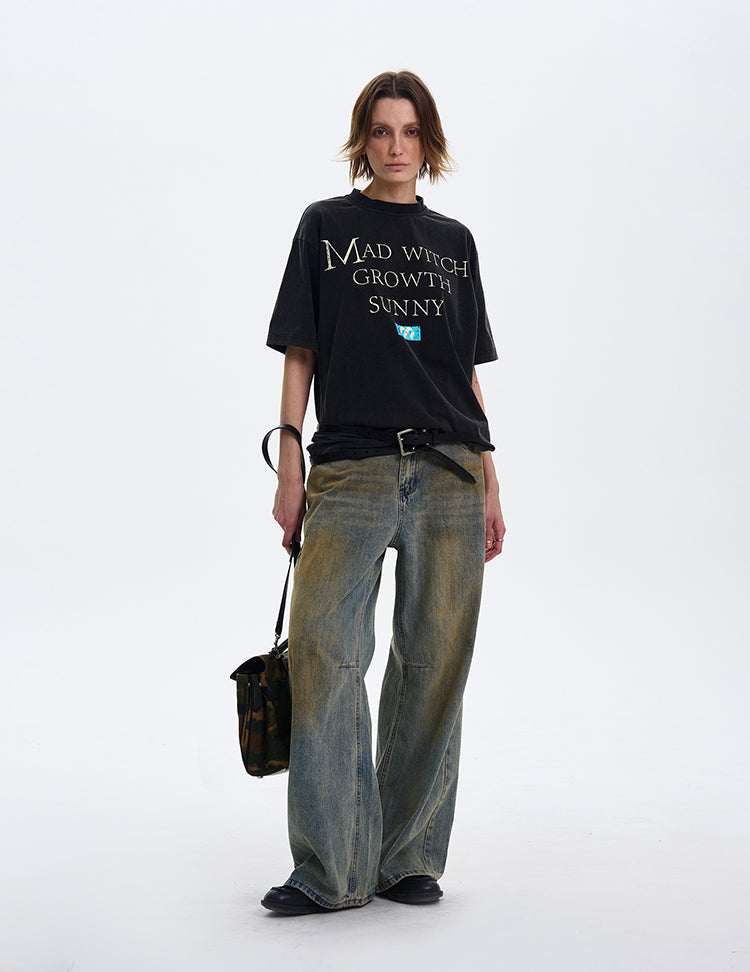MADWITCH INS STYLE CASUAL SHORT-SLEEVE T-SHIRT #MD4139