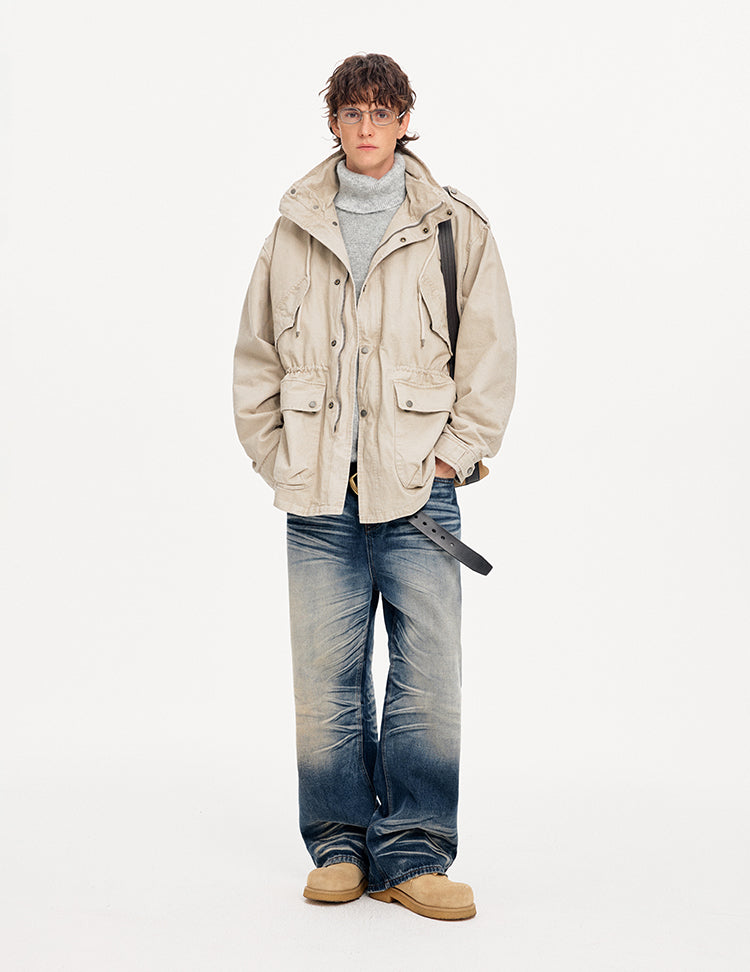 MADWITCH HOODED LONG WORKWEAR COAT #CW1308