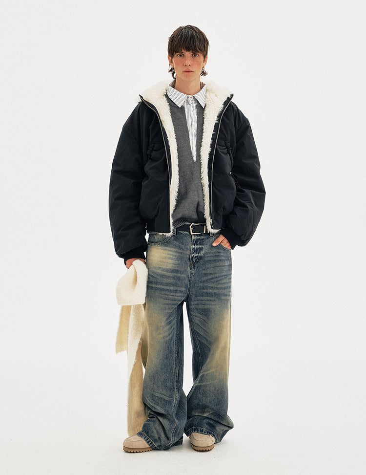 MADWITCH FLEECE HOODED COAT #M377