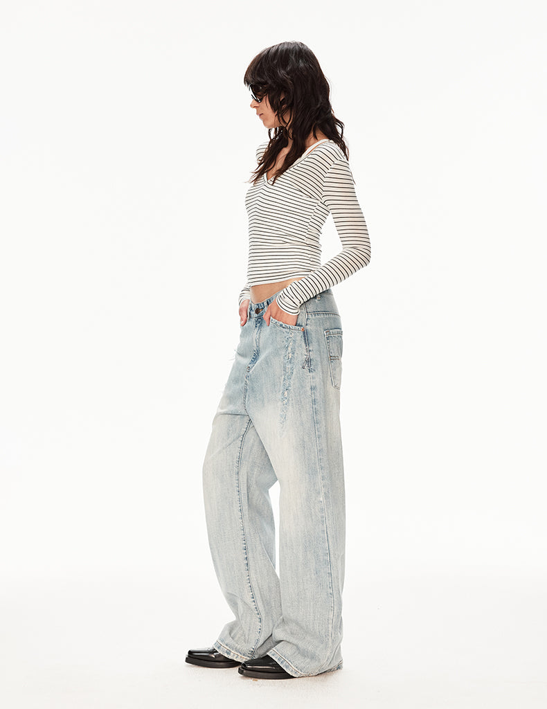 MADWIT FADED VINTAGE JEANS #WH0A126