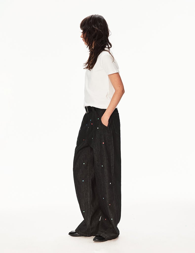 MADWIT POLKA DOT HIGH STREET JEANS WH0A130 - MadWitch Store