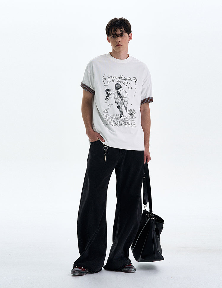 MADWITCH GRAFFITI PRINT TEE #T9503