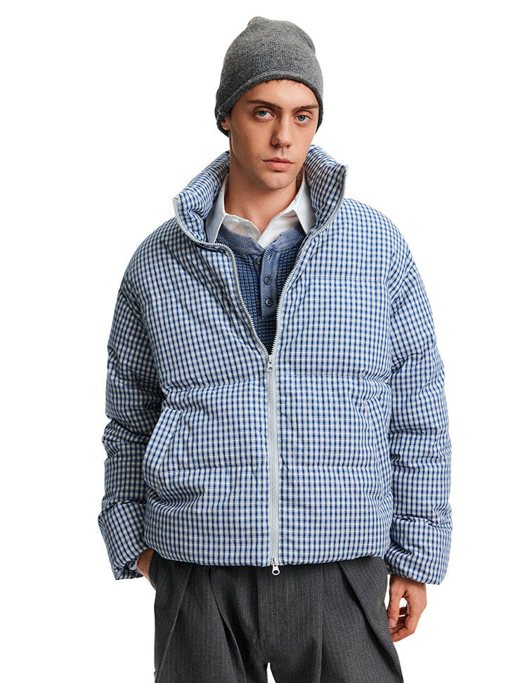 MADWITCH PLAID DOWN COAT #8815A331