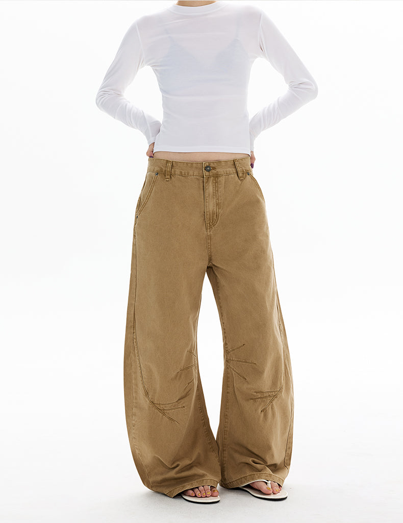 MADWITCH DECONSTRUCTED WASHED WIDE PANTS #DR7701