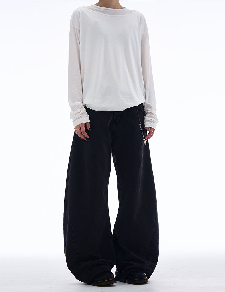 MADWITCH SCIMITAR-STYLE CASUAL JEANS #G6661