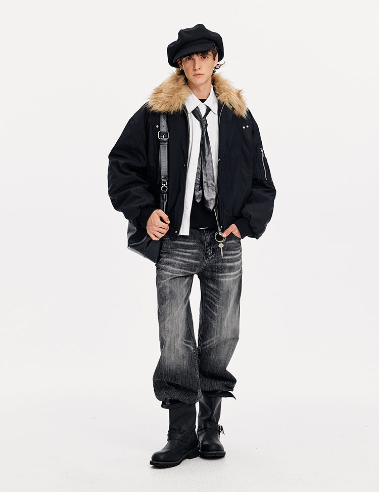 MADWITCH PATCHWORK FUR WORKWEAR JACKET #990260