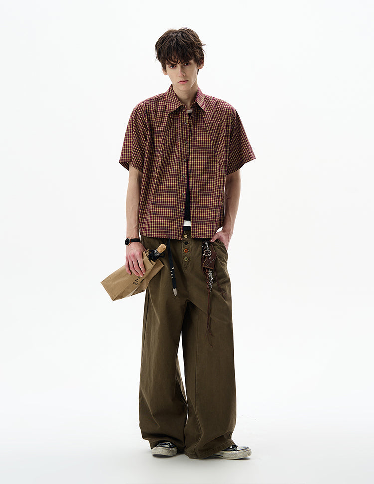 MADWITCH VINTAGE CHECKERED SHIRT #CW1201