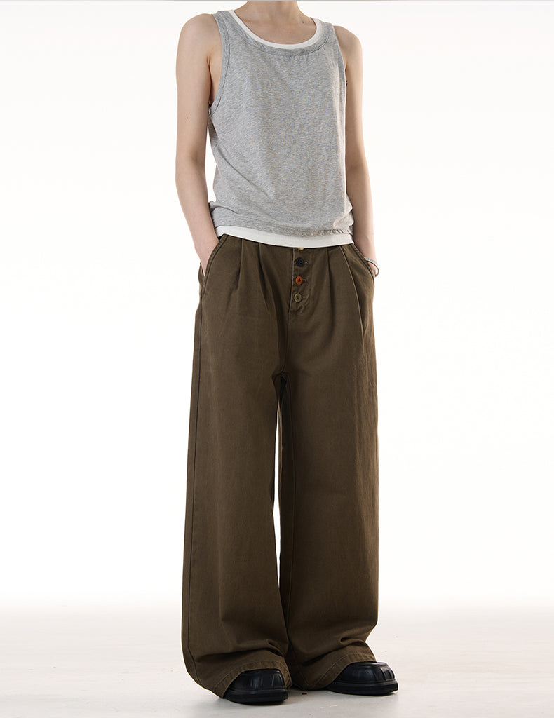 MADWITCH VINTAGE BUTTON WORKWEAR JEANS #CK3513