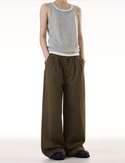 MADWITCH VINTAGE BUTTON WORKWEAR JEANS #CK3513
