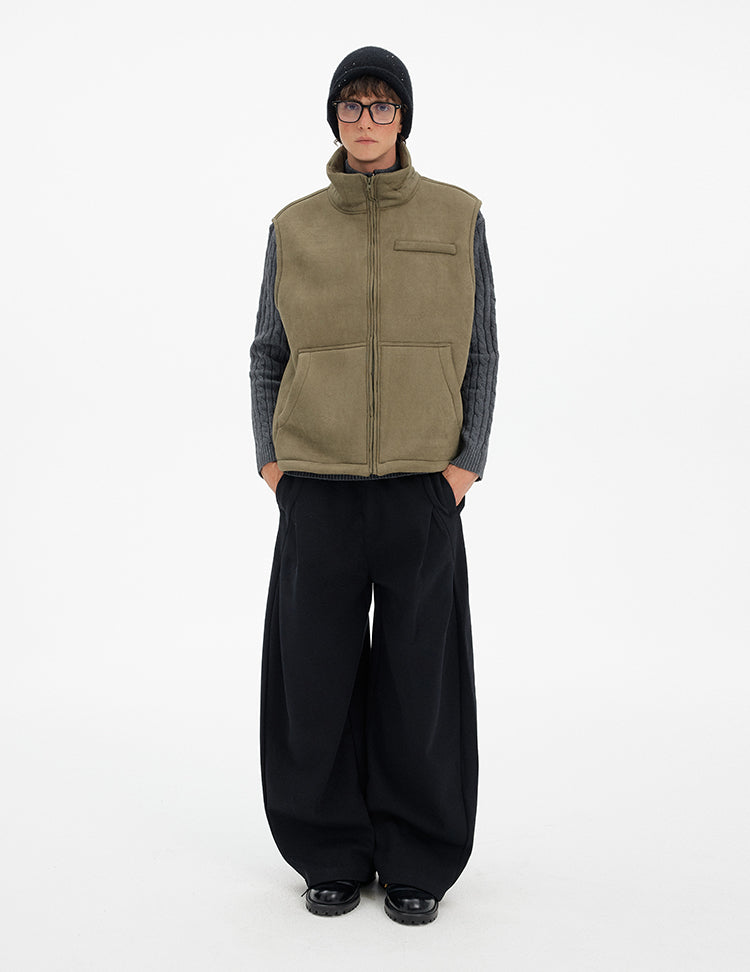 MADWITCH RETRO SUEDE FLEECE VEST #N1720