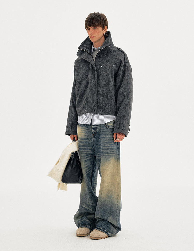 MADWITCH WOOL BOX PARKA #MY162
