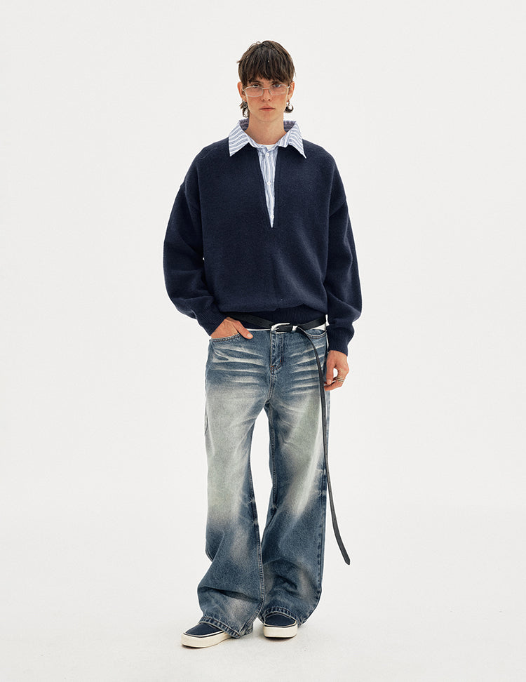 MADWITCH LAYER COLLAR SWEATER #1141