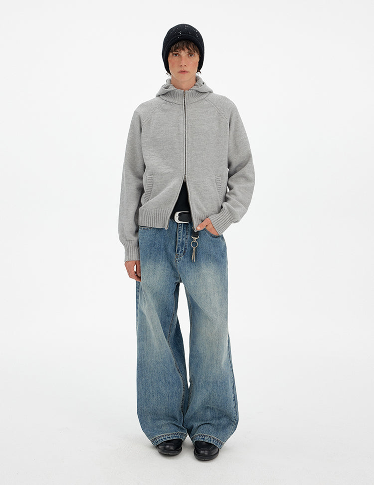 MADWITCH RETRO HOODED KNIT CARDIGAN #MY017