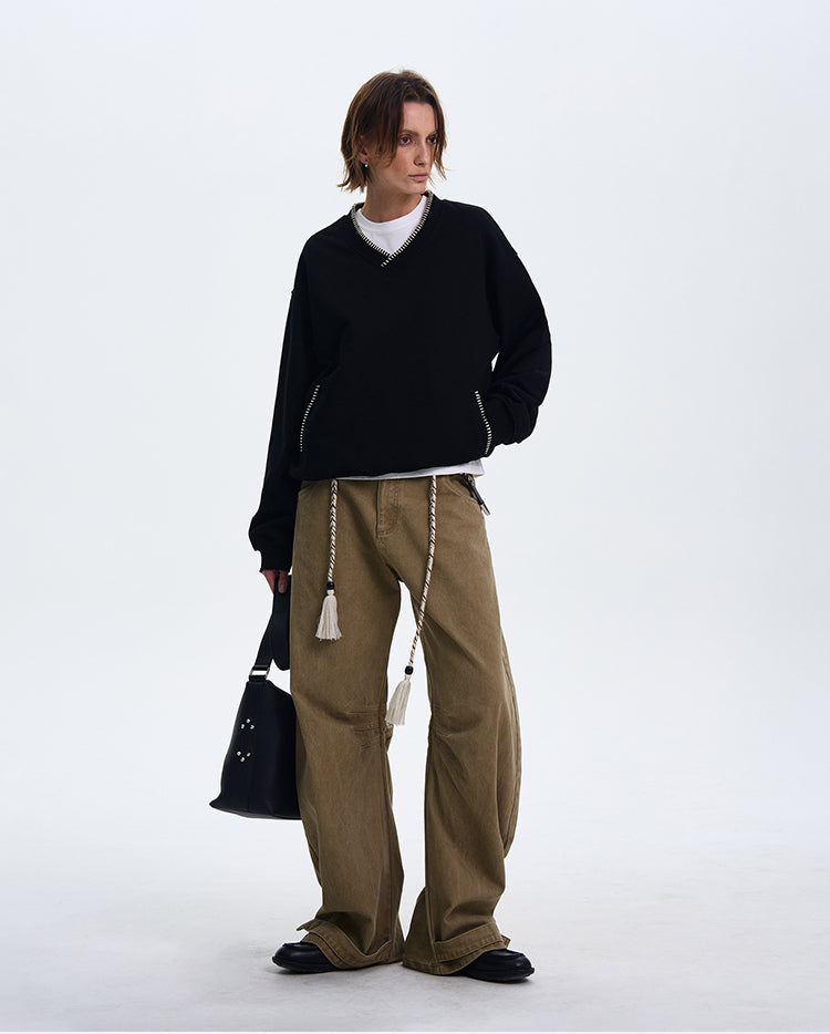 MADWITCH V-NECK CASUAL LONG SLEEVE #0207