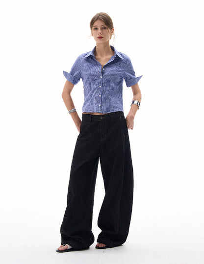 MADWITCH SHORTS-LENGTH STRUCTURED SHIRT #CY156