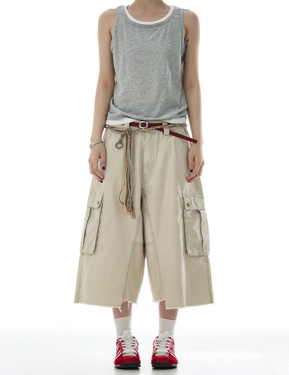 MADWITCH MULTI-POCKET UTILITY CARGO SHORTS #A601