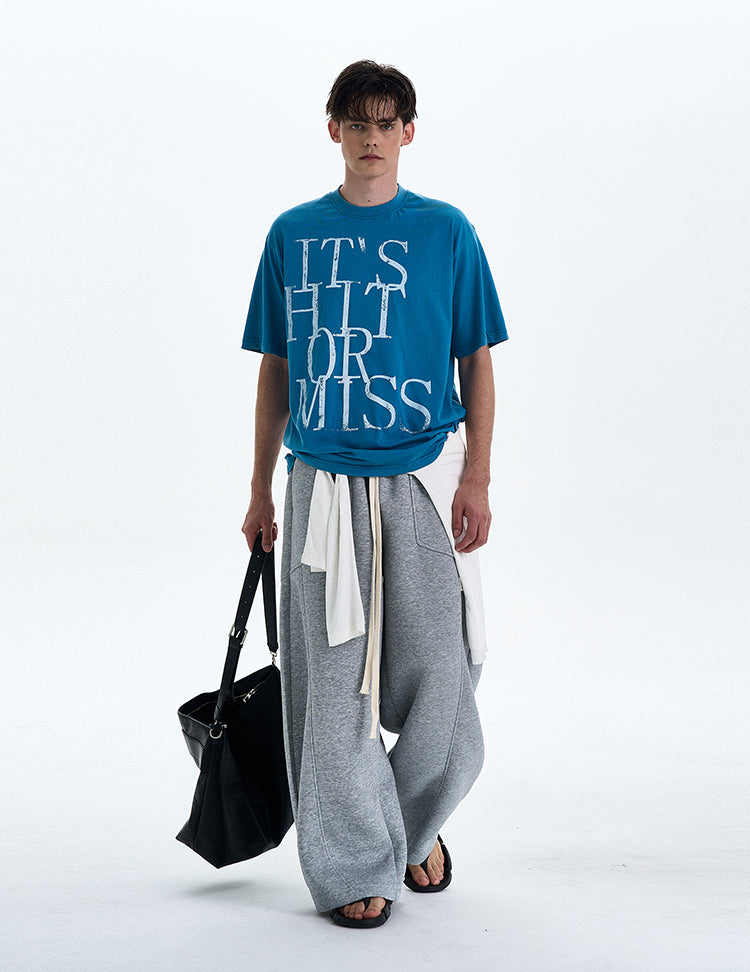 MADWITCH ROUND NECK LETTER PRINT T-SHIRT #27297