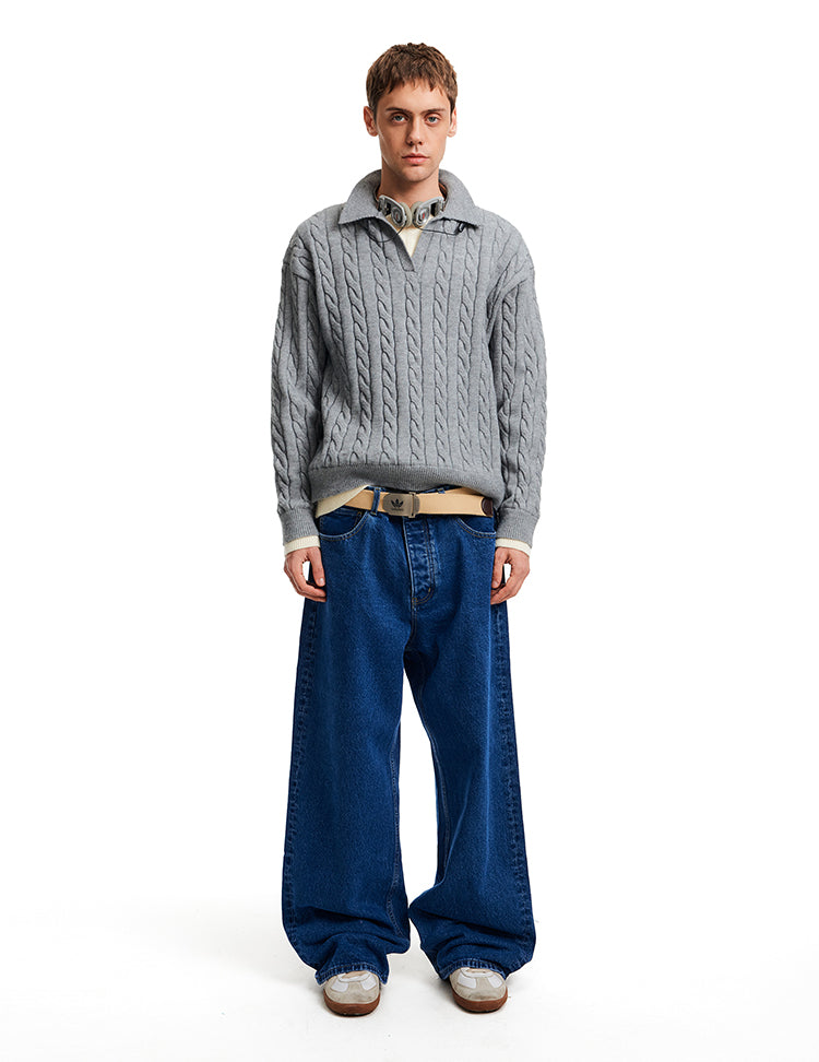 MADWITCH TWIST COLLAR KNIT #C2509Q25