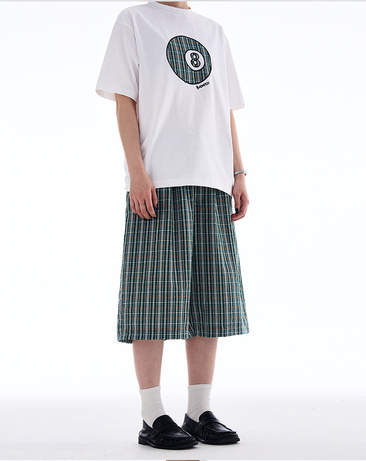 MADWITCH RELAXED PLAID CASUAL SHORTS #MD3643