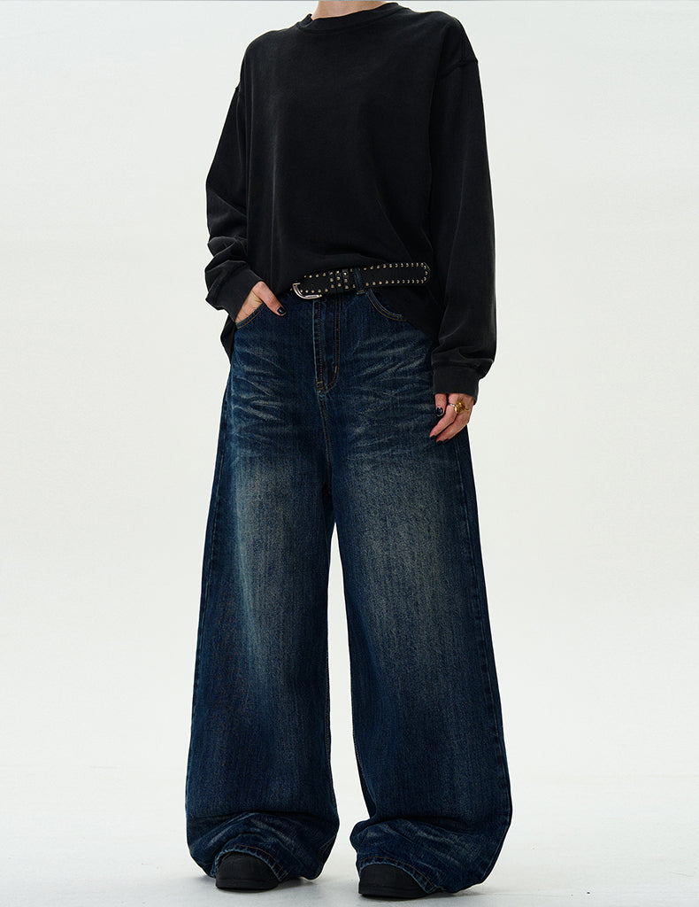 MADWITCH WASHED VINTAGE DENIM JEANS #FX059