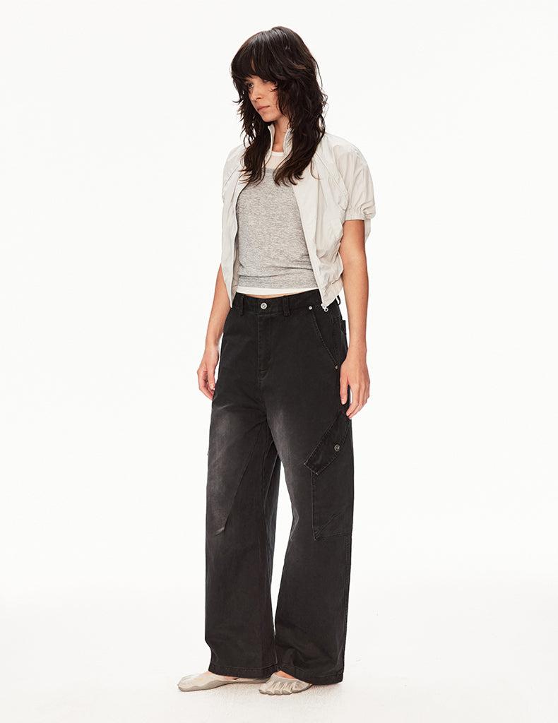 MADWIT VINTAGE WASHED UTILITY PANTS #CK6933