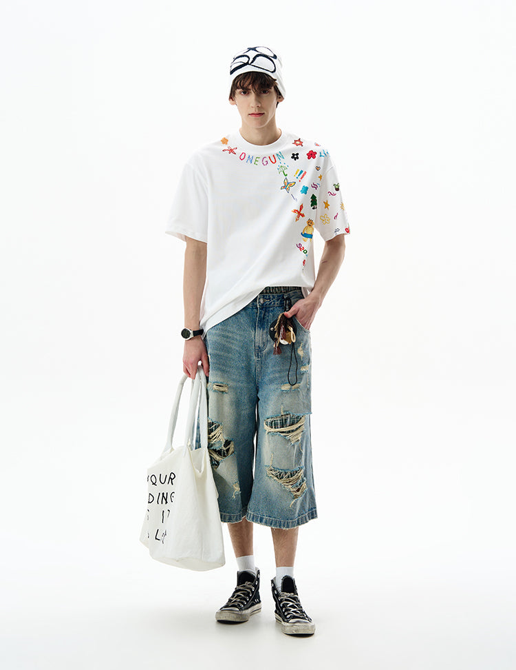 MADWITCH GRAFFITI PRINT TEE #C828