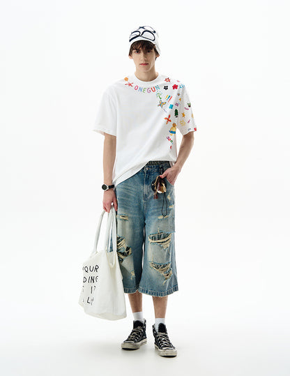 MADWITCH GRAFFITI PRINT TEE #C828
