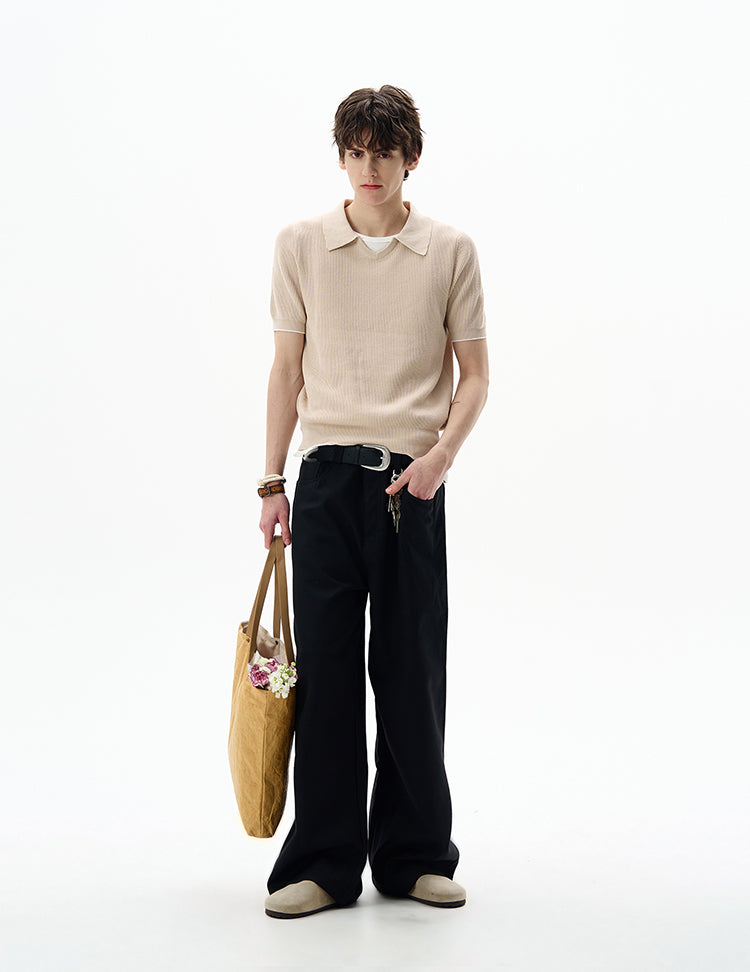 MADWITCH SILK-LIKE KNIT TSHIRT #YF902