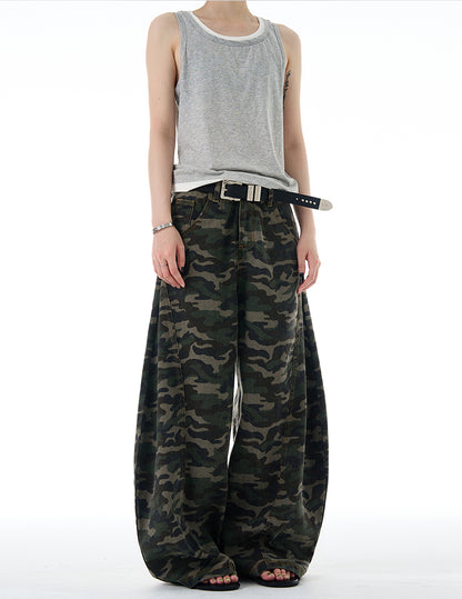 MADWITCH CAMO WIDE-LEG PANTS #G6808