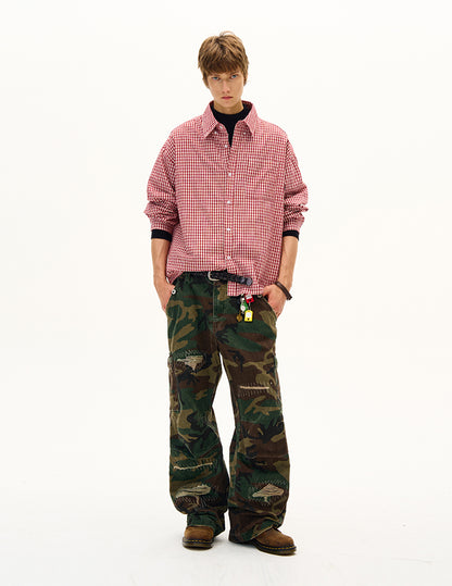 MADWITCH UNISEX VERSATILE CHECKERED SHIRT #CR6213