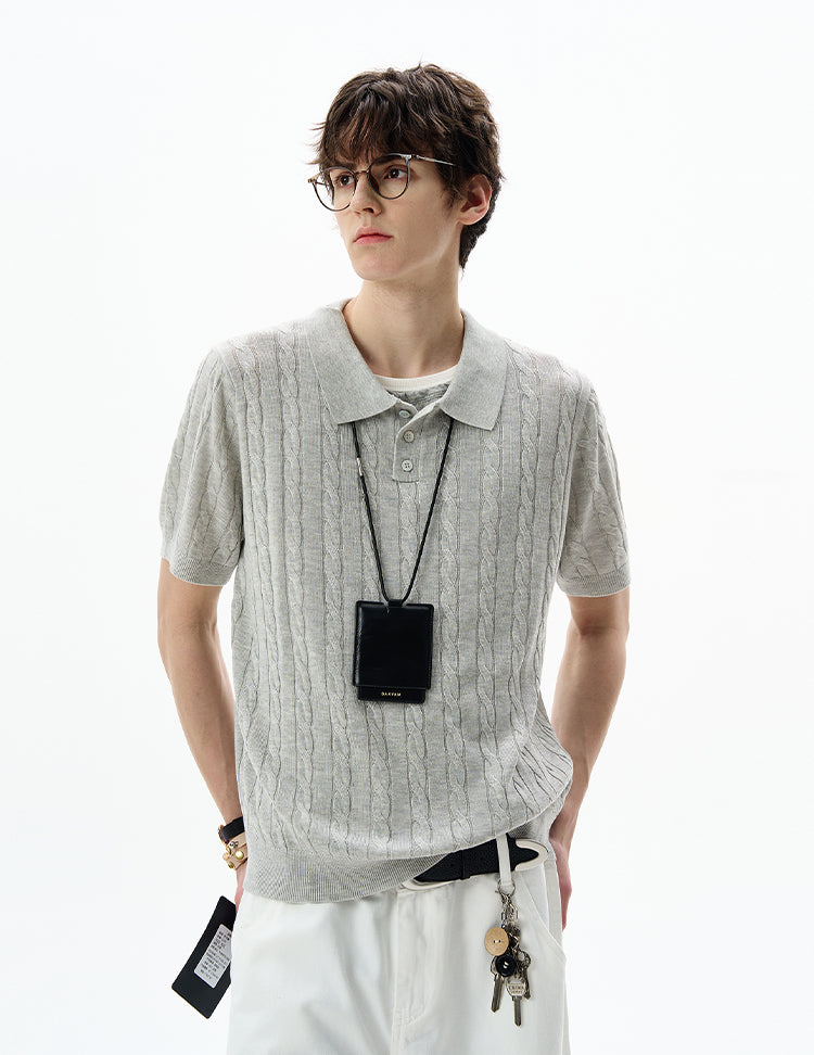MADWITCH POLO KNIT TEE #LX010