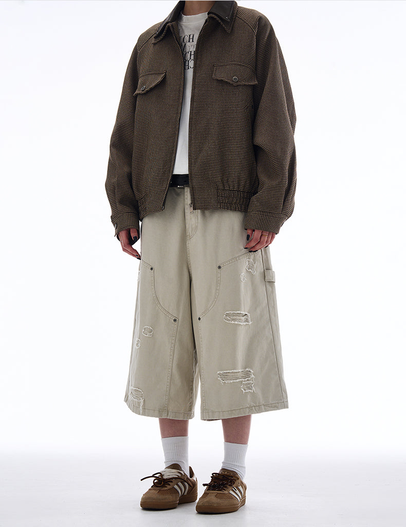 MADWITCH LUMBERJACK WORKWEAR CROPPED PANTS #CK3386D