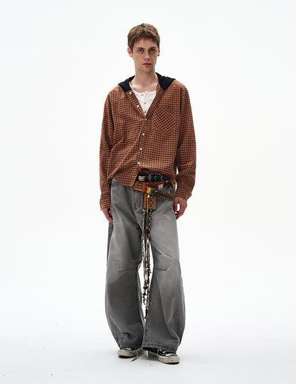 MADWITCH UNISEX COMMUTER HOODED SHIRT #CR602